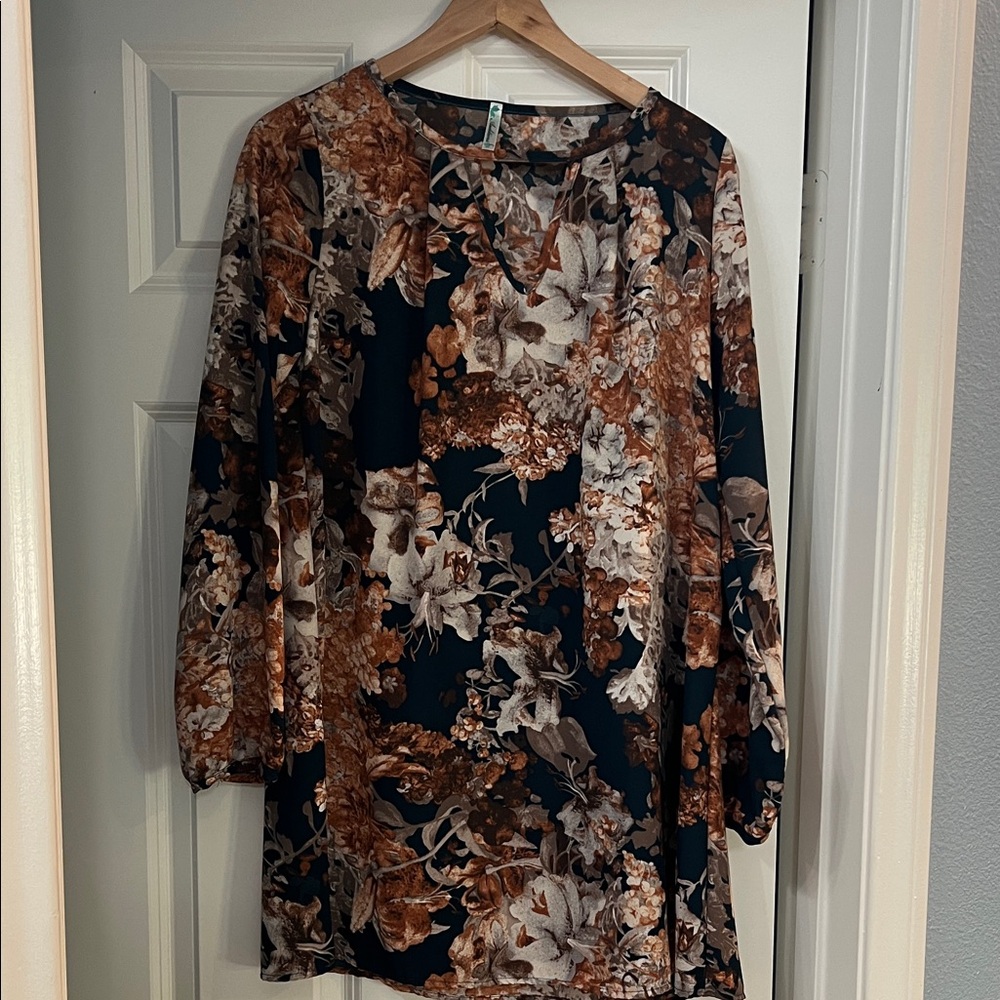 Floral Long Sleeve Dress/tunic
